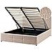 Letto Contenitore Bouclé Massognes 140 X 200 Cm Beige - Foto miniatura 2
