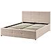 Letto Contenitore Bouclé Massognes 140 X 200 Cm Beige - Foto miniatura 5