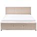 Letto Contenitore Bouclé Massognes 140 X 200 Cm Beige - Foto miniatura 6