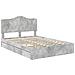 Letto con Contenitore con testiera Grigio cemento 150 x 200 cm - Foto miniatura 4