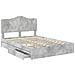 Letto con Contenitore con testiera Grigio cemento 150 x 200 cm - Foto miniatura 5