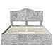 Letto con Contenitore con testiera Grigio cemento 150 x 200 cm - Foto miniatura 8