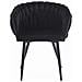 Sedia trapuntata in velluto nero MAYAN x 1 | stile moderno - Foto miniatura 2
