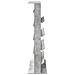 Scaffale per riviste Grigio cemento 70 x 41 x 156 cm - Foto miniatura 6