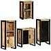 Set di mobili per il bagno 4 pcs Legno di Mango Massello - Foto miniatura 1