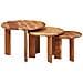 Tavoli da Caffè Nido 3 pcs Marrone Legno di Acacia Massello - Foto miniatura 1