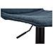 Set 2 Sgabelli Bar High Navy Blu Con Schienale Avvolgente, Struttura Nera Regolabili - Foto miniatura 7