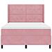 Letto a molle con materasso Rosa 140 x 200 cm Velluto - Foto miniatura 7