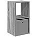 Comodino Grigio Sonoma 35 x 32 x 68,5 cm Legno multistrato - Foto miniatura 1