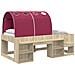 Letto con Tunnel 3 pz Rovere Sonoma e Rosso Legno multistrato - Foto miniatura 1