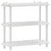Unità di scaffalatura 3 livelli 100 x 40 x 96 cm PP Bianco - Foto miniatura 1