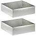 Vaso da giardino 2 pz Argento 80 x 80 x 30 cm Acciaio Inox - Foto miniatura 1