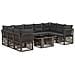 Set Divano da Giardino 10 pz Grigio polyrattan - Foto miniatura 1