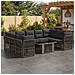 Set Divano da Giardino 10 pz Grigio polyrattan - Foto miniatura 10