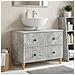 Armadio per Lavabo da Bagno ALKMAAR Grigio Cemento - Foto miniatura 2