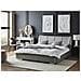 Letto Matrimoniale Moderno In Tessuto Grigio 180x200cm Nantes - Foto miniatura 21