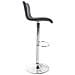 2 Sgabelli Alti Hoover in Tessuto - Set 2 Sgabelli Bar Design Regolabile 59-80 cm I Sedie Sgabello Girevole 360°con Schienale Grigio Scuro Cromato - Foto miniatura 2