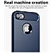 Custodia Compatibile Con Apple Iphone 7 / 7s / 8 / Se 2020 In Brushed Blu - Coperchio Protettivo In Silicone Tpu Flessibile In Look Acciaio Inossidabile-fibra Di Carbonio - Foto miniatura 4