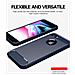 Custodia Compatibile Con Apple Iphone 7 / 7s / 8 / Se 2020 In Brushed Blu - Coperchio Protettivo In Silicone Tpu Flessibile In Look Acciaio Inossidabile-fibra Di Carbonio - Foto miniatura 5