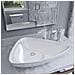 Lavabo Da Appoggio Ceramica Bianco Triangolare Arredo Bagno 68x47,5x12,5 Cm - Foto miniatura 1