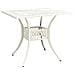 Tavolo Da Giardino Bianco 90x90x73 Cm In Alluminio Pressofuso - Foto miniatura 1
