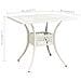 Tavolo Da Giardino Bianco 90x90x73 Cm In Alluminio Pressofuso - Foto miniatura 7