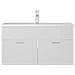 Mobile con Lavabo Integrato Bianco Lucido in Legno Multistrato - Foto miniatura 5
