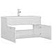 Mobile con Lavabo Integrato Bianco Lucido in Legno Multistrato - Foto miniatura 7
