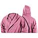 Accappatoio Con Cappuccio In Microfibra Adulto Unisex In Tinta Unita Vari Colori M Rosa - Foto miniatura 5