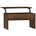 Tavolino Rovere Marrone 80x50,5x41,5 Cm In Legno Multistrato - Foto miniatura 1