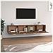 Mobili Parete 2 Pz Rovere Fumo 100x36,5x35 Cm Legno Multistrato - Foto miniatura 3