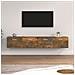 Mobili Parete 2 Pz Rovere Fumo 100x36,5x35 Cm Legno Multistrato - Foto miniatura 1