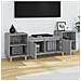 Mobile Tv Grigio Sonoma 160x35x55 Cm In Legno Multistrato - Foto miniatura 4