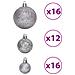 Palline Di Natale 100 Pz Grigie 3 / 4 / 6 Cm - Foto miniatura 5