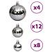 Palline Di Natale 100 Pz Grigie 3 / 4 / 6 Cm - Foto miniatura 6