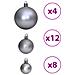 Palline Di Natale 100 Pz Grigie 3 / 4 / 6 Cm - Foto miniatura 7