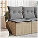 Divano Angolare Da Giardino Con Cuscini Beige In Polyrattan - Foto miniatura 1