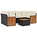 Set Divani da Giardino con Cuscini 7pz Nero Polyrattan - Foto miniatura 1