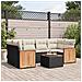 Set Divani da Giardino con Cuscini 7pz Nero Polyrattan - Foto miniatura 6