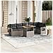 Set Divani Da Giardino 7 Pz Con Cuscini Grigio In Polyrattan - Foto miniatura 1