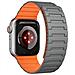 Cinturino Magnetico Loop Per Apple Watch (42/44/45/49mm) - Brevetto Ue Grey Orange - Foto miniatura 2
