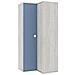 Armadio 98x96x223h Angolare Bianco Consumato Celeste - Foto miniatura 1