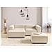 3 Posti Ardal Tessuto Beige Con Ottomana Lato Destro - Foto miniatura 1