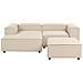 3 Posti Ardal Tessuto Beige Con Ottomana Lato Destro - Foto miniatura 2