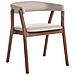 Set Di 2 Sedie Da Pranzo Mylo Tessuto Marrone Scuro /beige - Foto miniatura 3