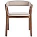 Set Di 2 Sedie Da Pranzo Mylo Tessuto Marrone Scuro /beige - Foto miniatura 4