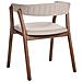Set Di 2 Sedie Da Pranzo Mylo Tessuto Marrone Scuro /beige - Foto miniatura 5