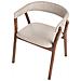 Set Di 2 Sedie Da Pranzo Mylo Tessuto Marrone Scuro /beige - Foto miniatura 6