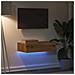 Mobile Porta TV con Luci LED Rovere Artigianale 60x35x15,5 cm - Foto miniatura 4