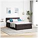 Struttura Letto Pouf Con Materasso 140x200 Cm In Tessuto - Foto miniatura 3
